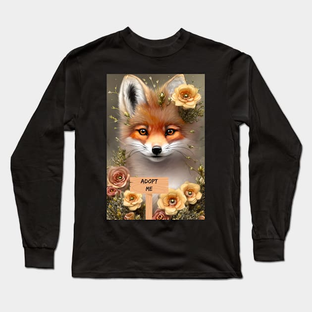 Cute Adopt Me Fox Long Sleeve T-Shirt by The Treasure Hut